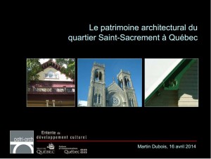 Patrimoine architectural du quartier Saint-Sacrement