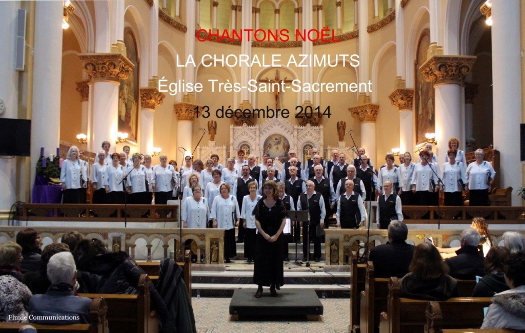 Concert de Noël de la chorale Azimuts à l’église du Très-Saint-Sacrement