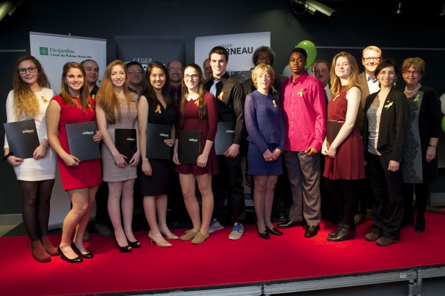 Bourses d’entrée 2014 Des étudiants du Cégep Garneau honorés lors de la remise des bourses d’entrée!