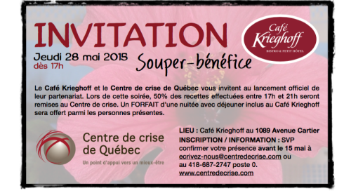 Partenariat entre le Café Krieghoff et le Centre de crise de Québec