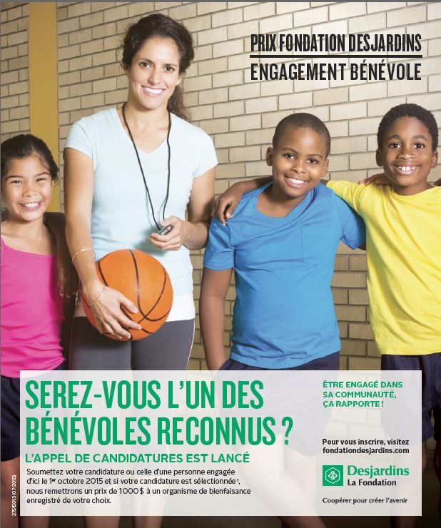 Appel de candidatures des Prix Fondation Desjardins – Engagement bénévole