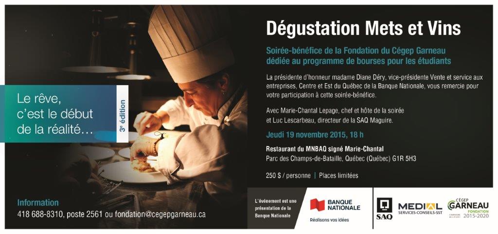 Dégustation Mets et Vins – 3e édition: Le rêve, c’est le début de la réalité…