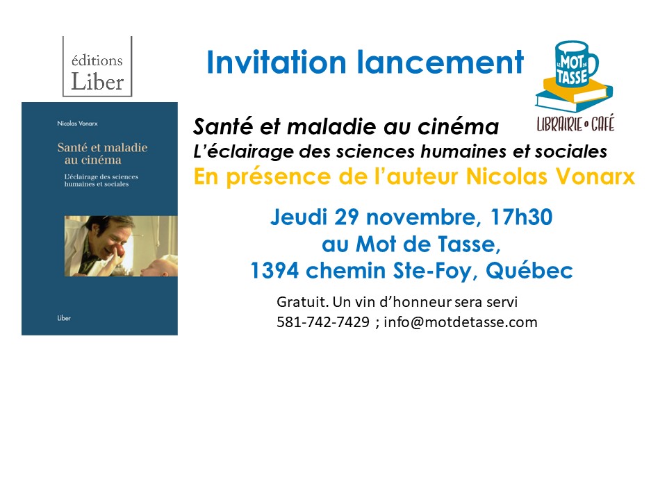 Invitation lancement Santé et maladie au cinéma