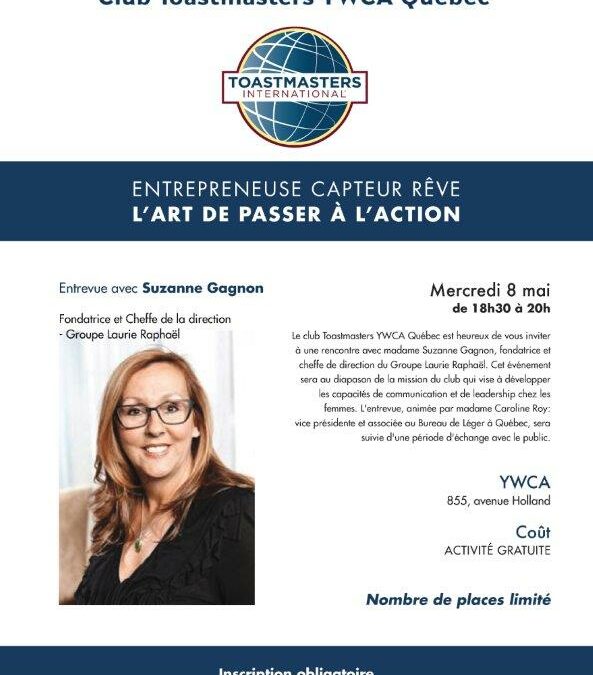 Invitation Club Toastmasters YWCA Québec